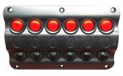 Marine Boat IP65 Switch Panel 6 Gang LED Switches & Circuit Brea